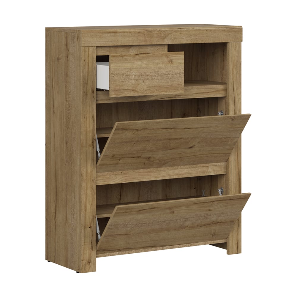 Meuble chaussure 2 portes 1 tiroir stratifiés beige