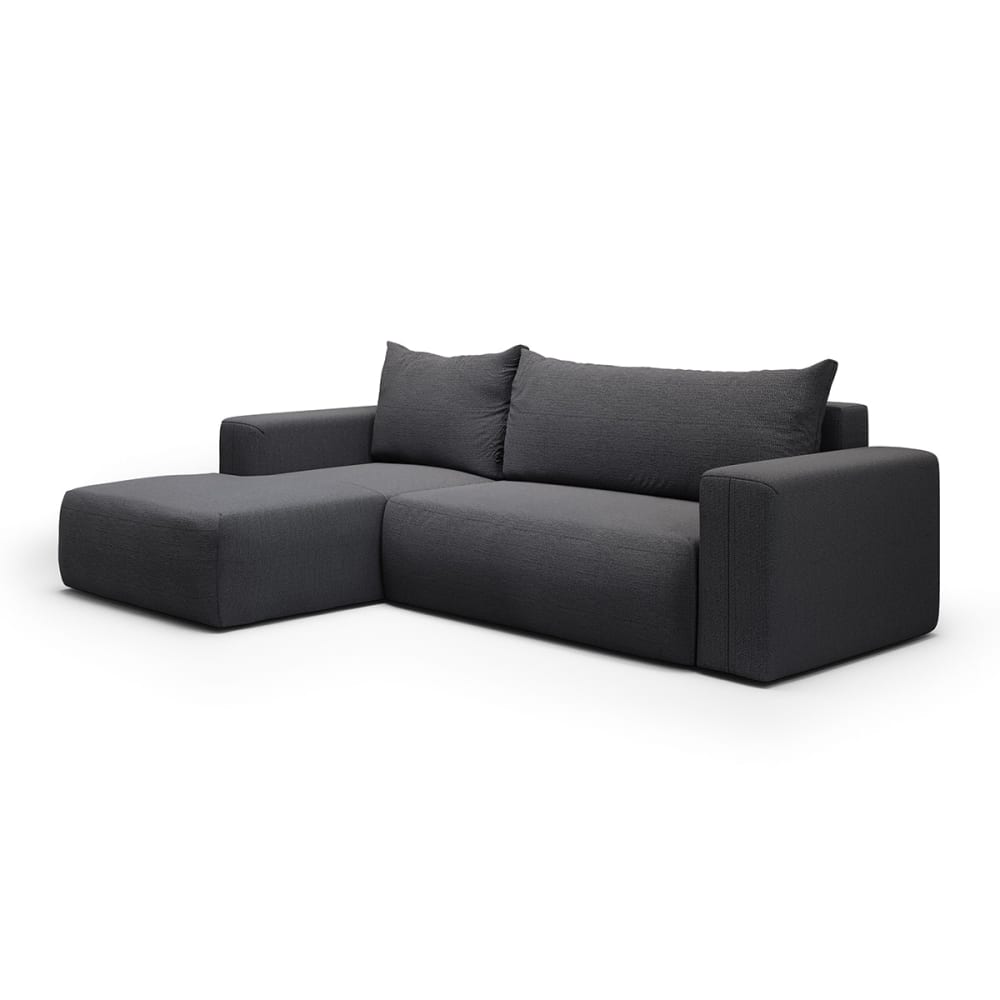 Canapé d'angle convertible gauche bois de pin gris - Maisons du Monde