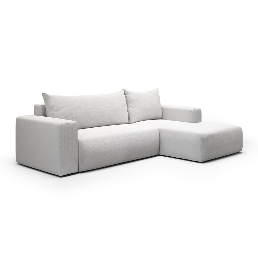 Canapé d'angle convertible droite bois de pin gris - Maisons du Monde