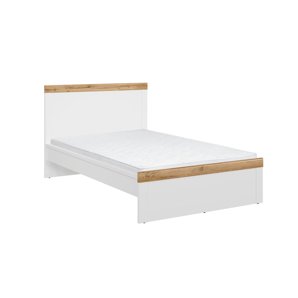 Lit 120x200 panneaux agglomérés stratifiés blanc Lit 120x200 panneaux agglomérés stratifiés blanc