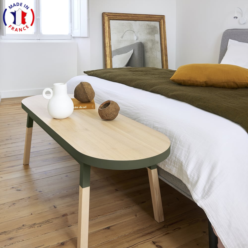 Bout de lit banc 140 cm, 100% frêne massif - Maisons du Monde