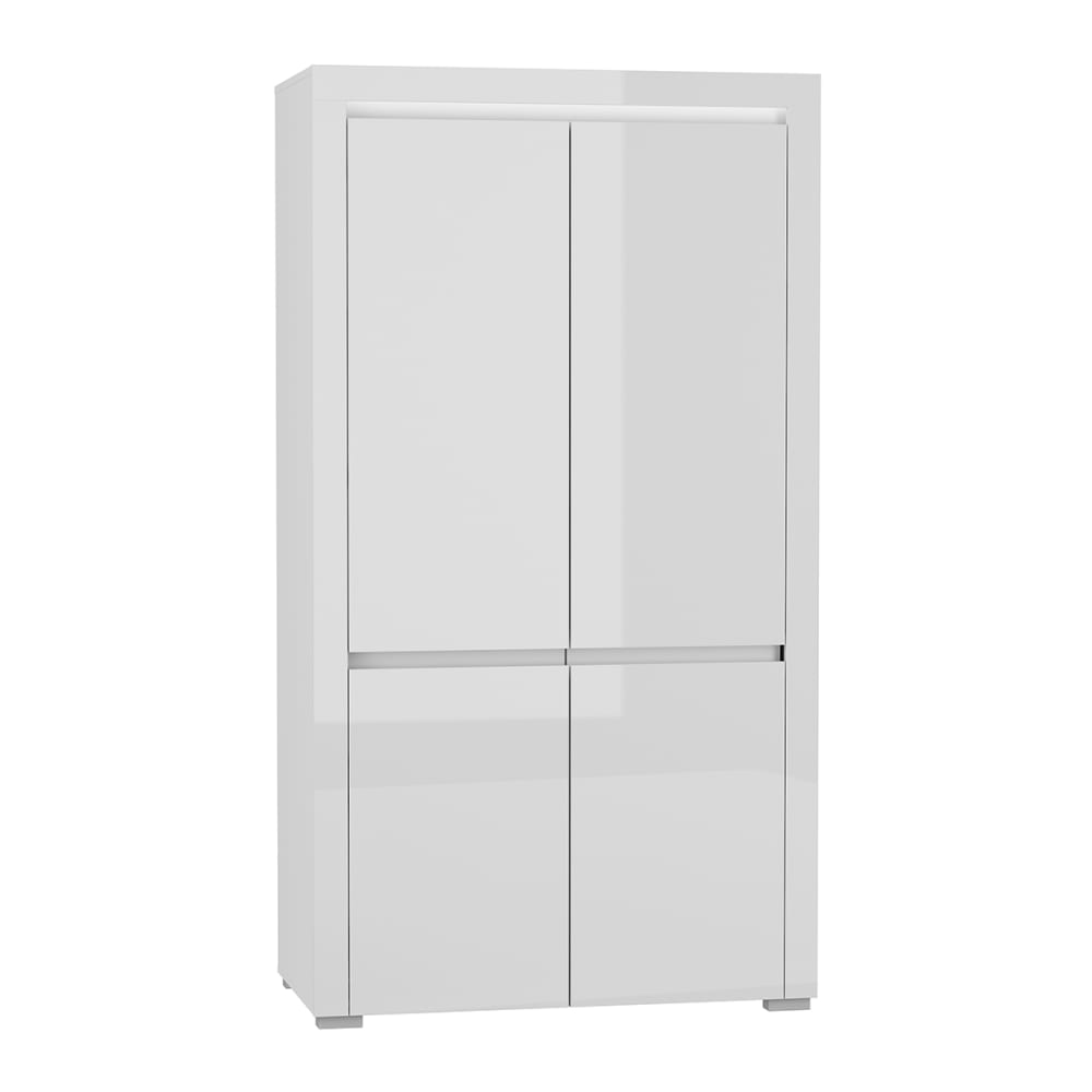 Armoire 2 portes LED inclus stratifiés blanc