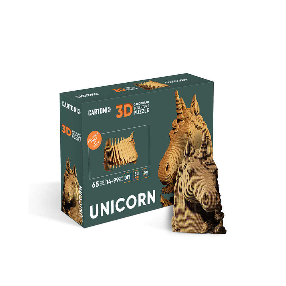 Puzzle 3d licorne en carton naturel - Maisons du Monde