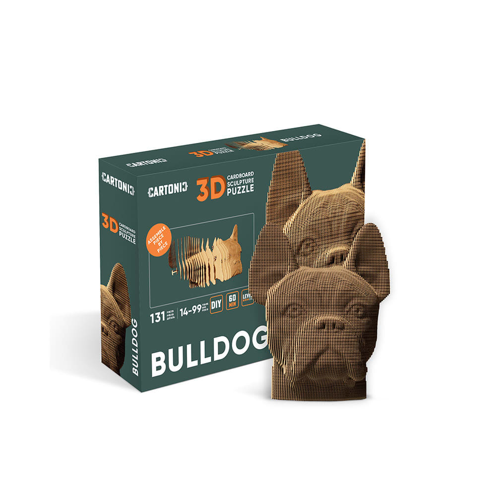 Puzzle 3d bulldog en carton naturel - Maisons du Monde