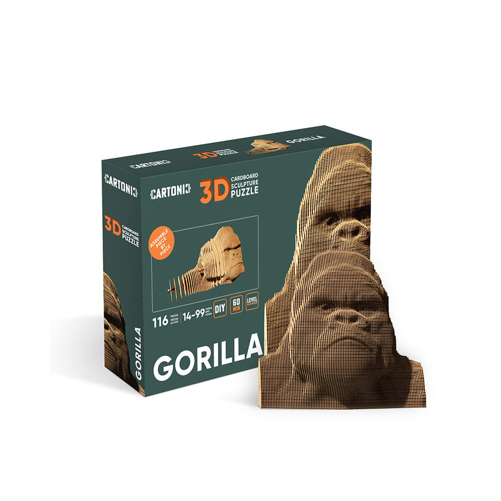 Puzzle 3d gorille en carton naturel - Maisons du Monde