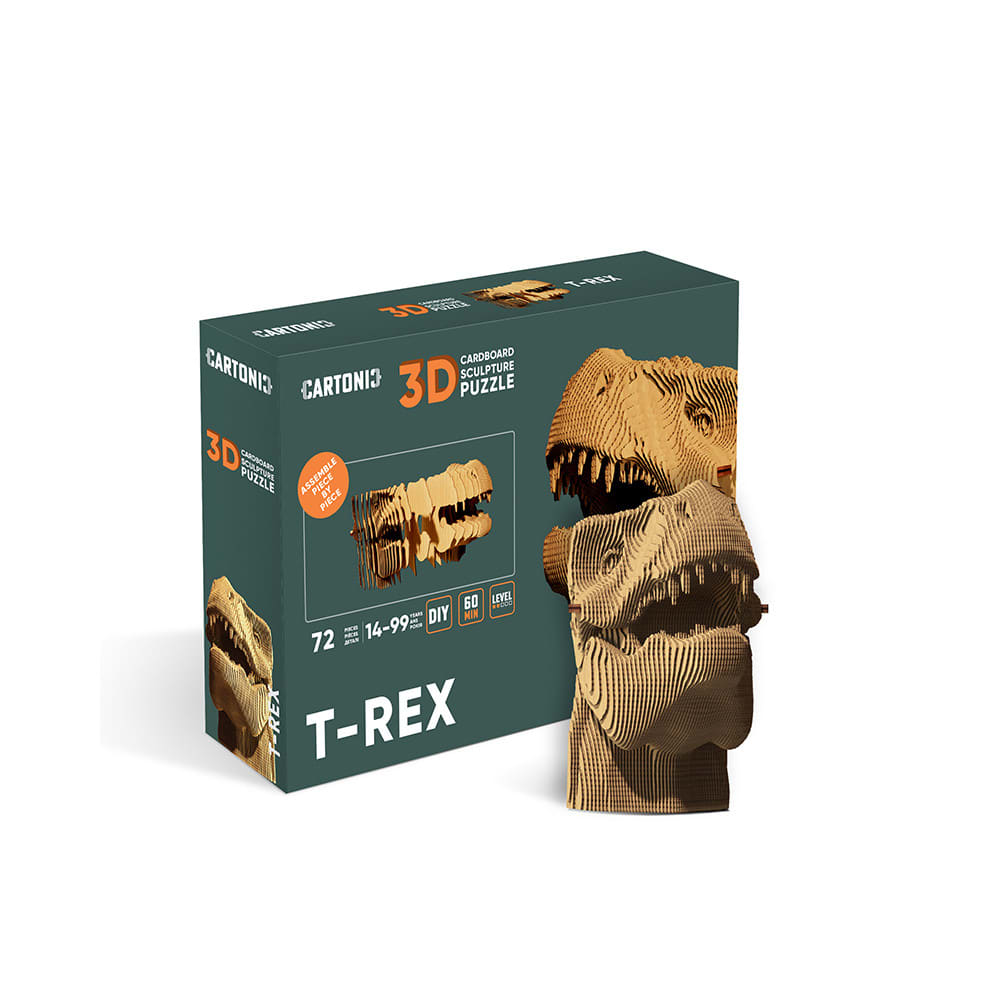 Puzzle 3d t-rex en carton naturel - Maisons du Monde