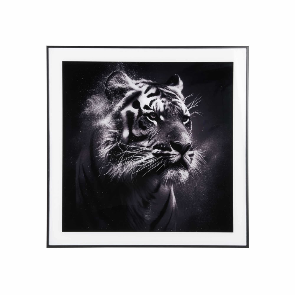 Present Time Décoration murale verre noir 2x50x50cm style contemporain