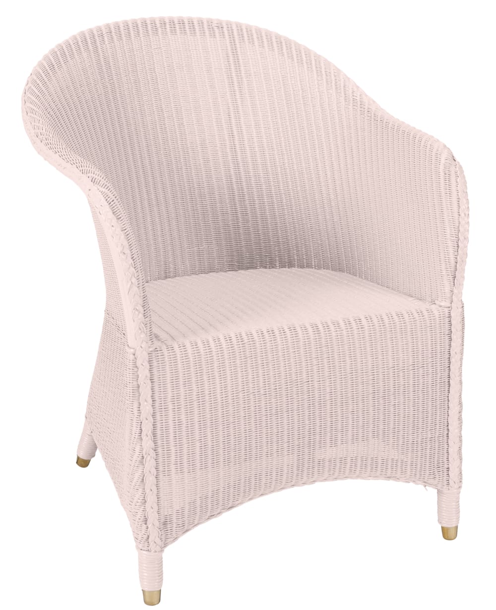 Fauteuil laqué en lloyd loom