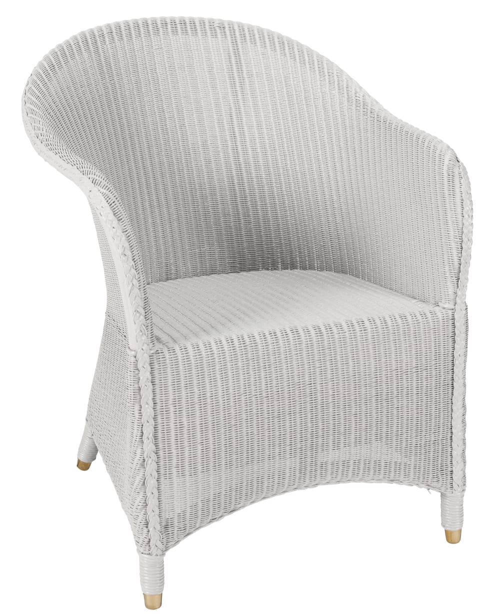 Fauteuil laqué en lloyd loom