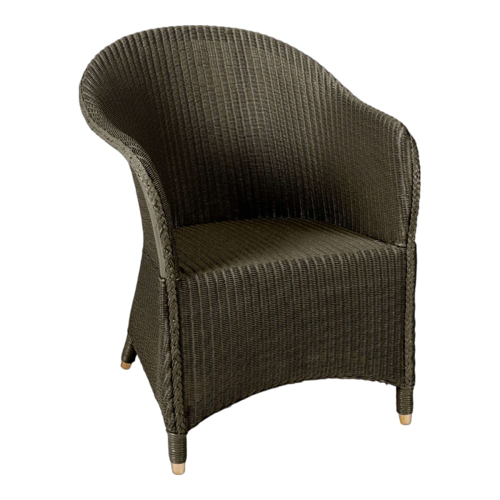 Fauteuil laqué vert bronze en lloyd loom - Maisons du Monde