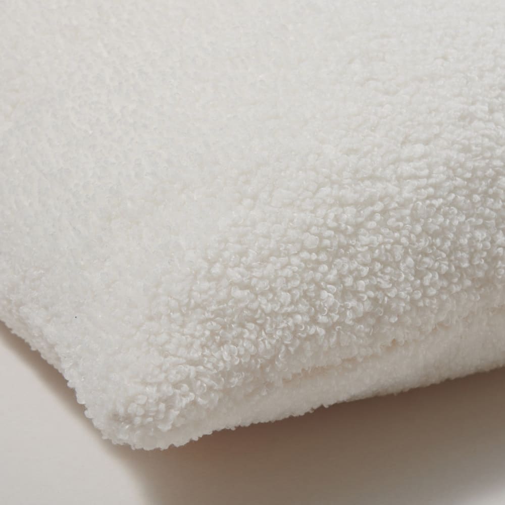 Sac à langer à anses en polyester Bouclé  ivoire 45x60 cm