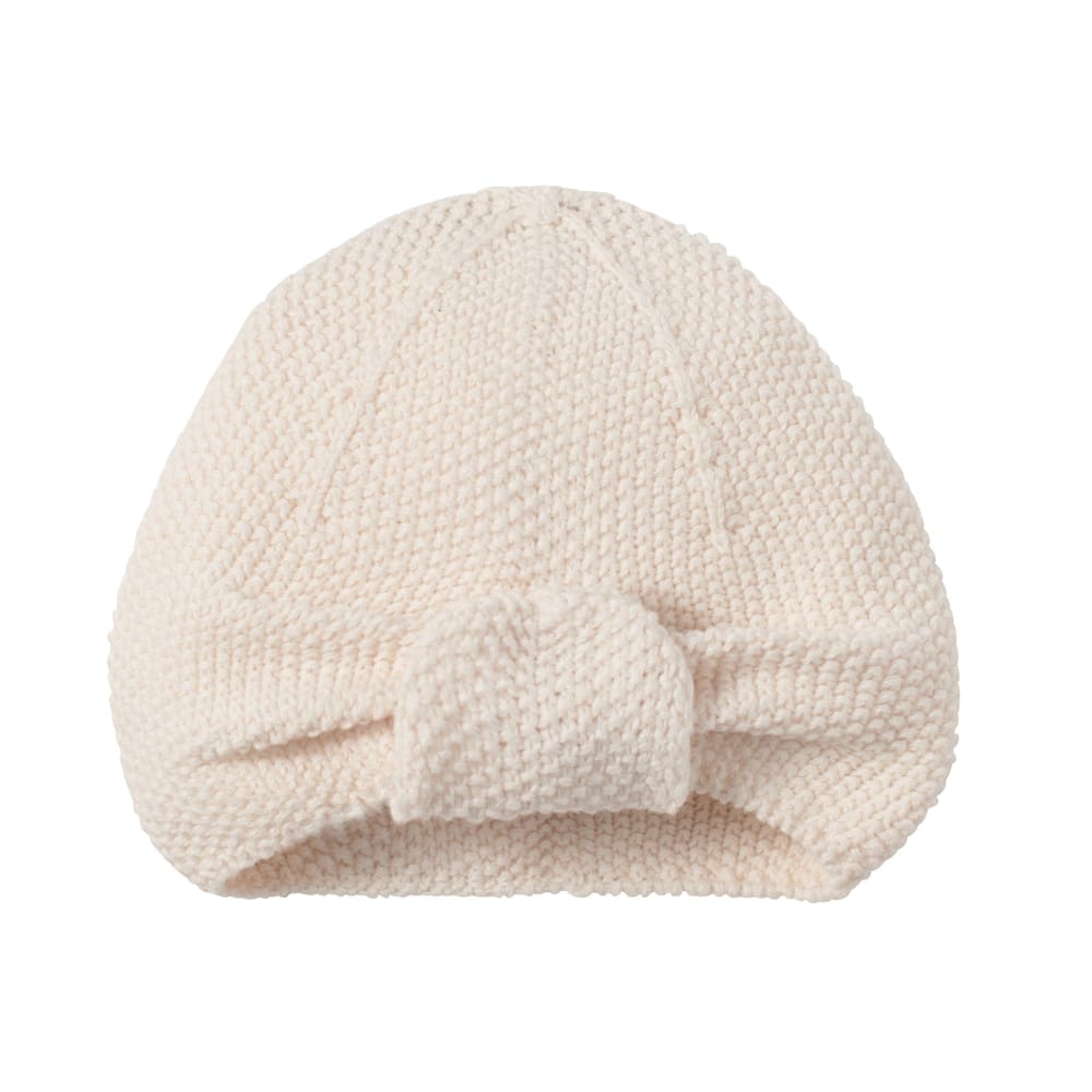 Nordic Coast - Bonnet naissance respirant – turban bébé, coton ivoire  0–3 mois