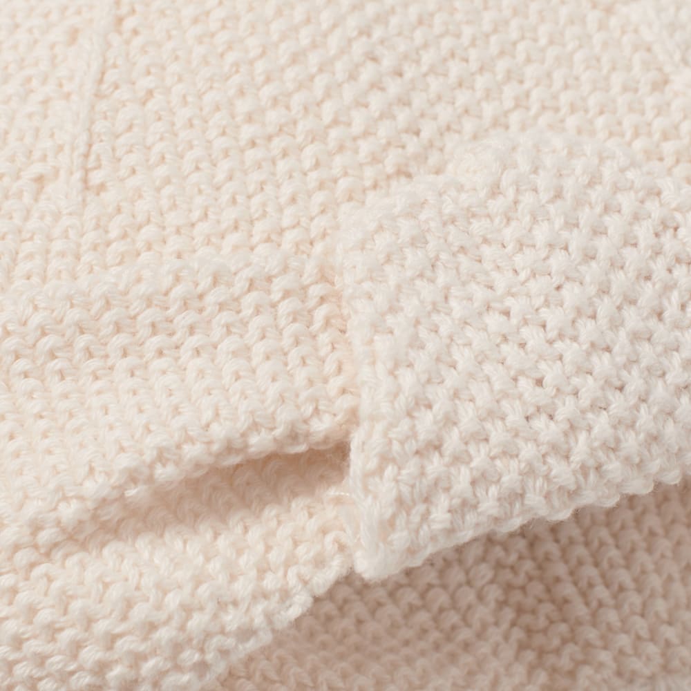 Bonnet naissance respirant – turban bébé, coton ivoire  0–3 mois (Nordic Coast) - Image 1
