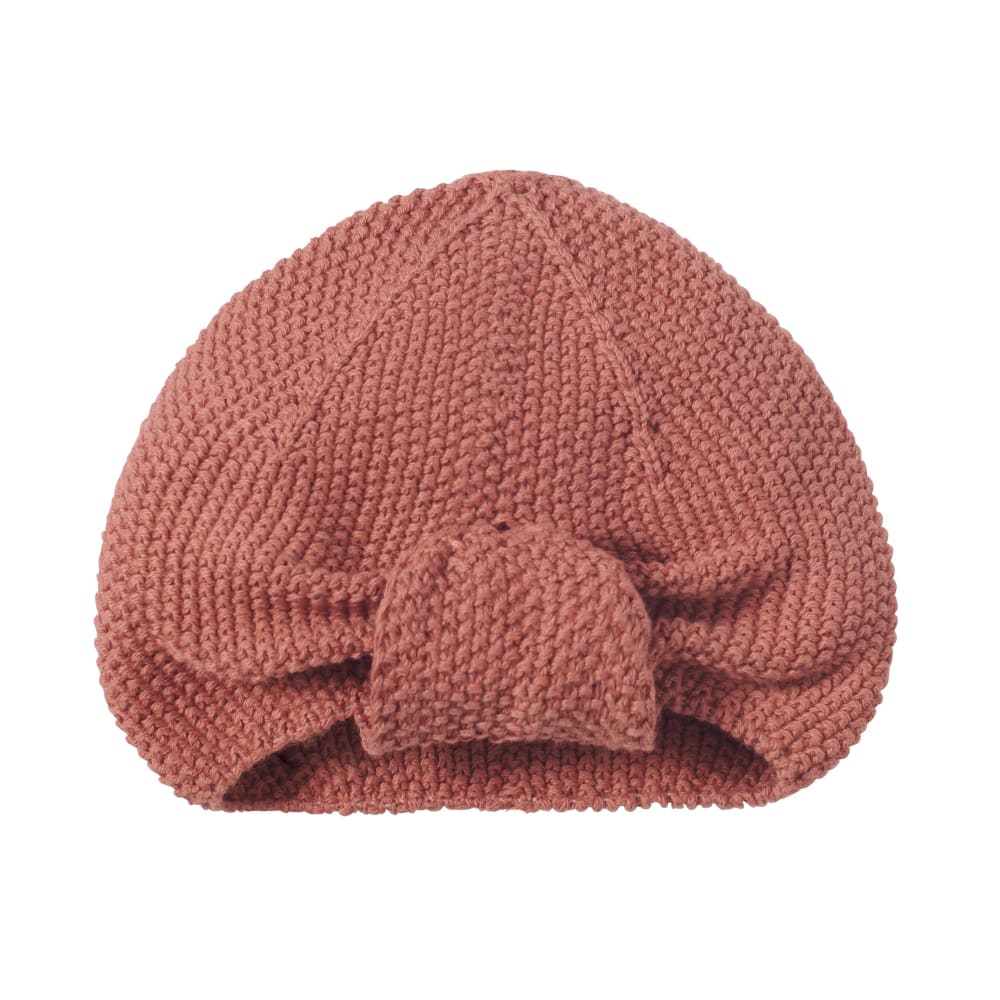 Bonnet naissance respirant turban bébé, coton cuivre 0-3 mois