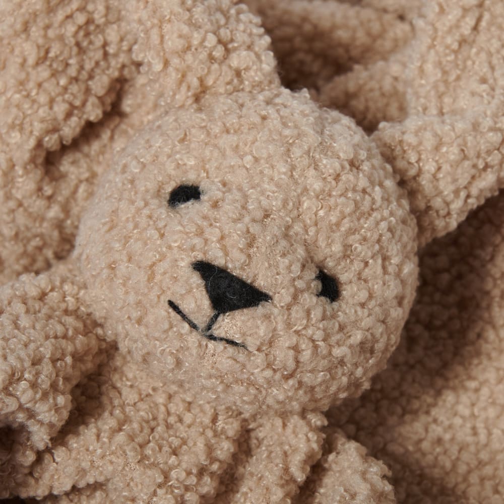 Doudou lapin en Teddy, trés doux, beige 30x30 cm (Nordic Coast) - Image 2