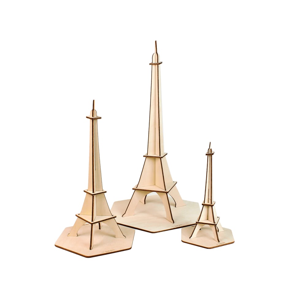 Reine Mère Tour Eiffel - Großes Modell Beige Holz