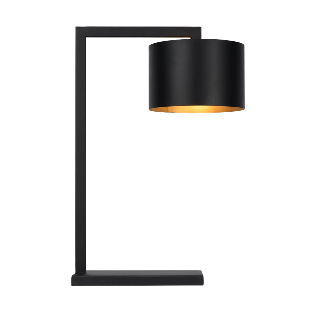 Lampe de table noir et or en métal - 40x23x60