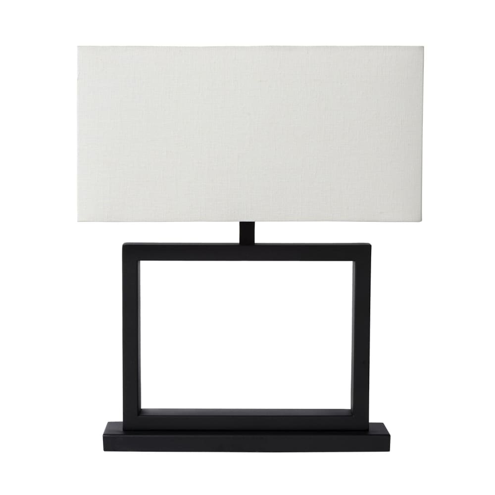 Lampe de table métal blanc - 40x15x51 — vue 4
