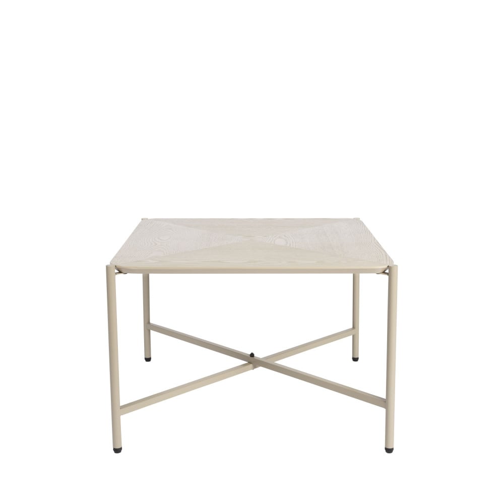 Table d'appoint carrée en bois et métal 40x40cm beige Table d'appoint carrée en bois et métal 40x40cm beige