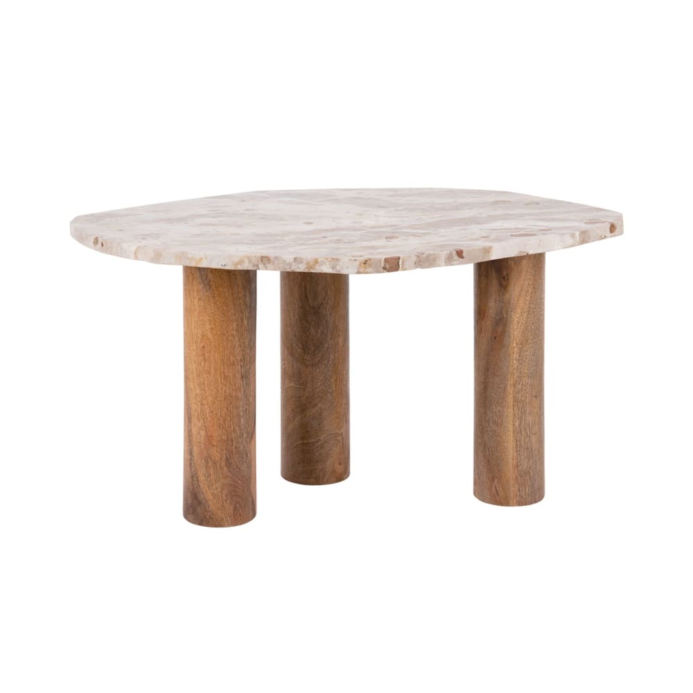 Table d'appoint marbre brun 75x50x40cm - Maisons du Monde