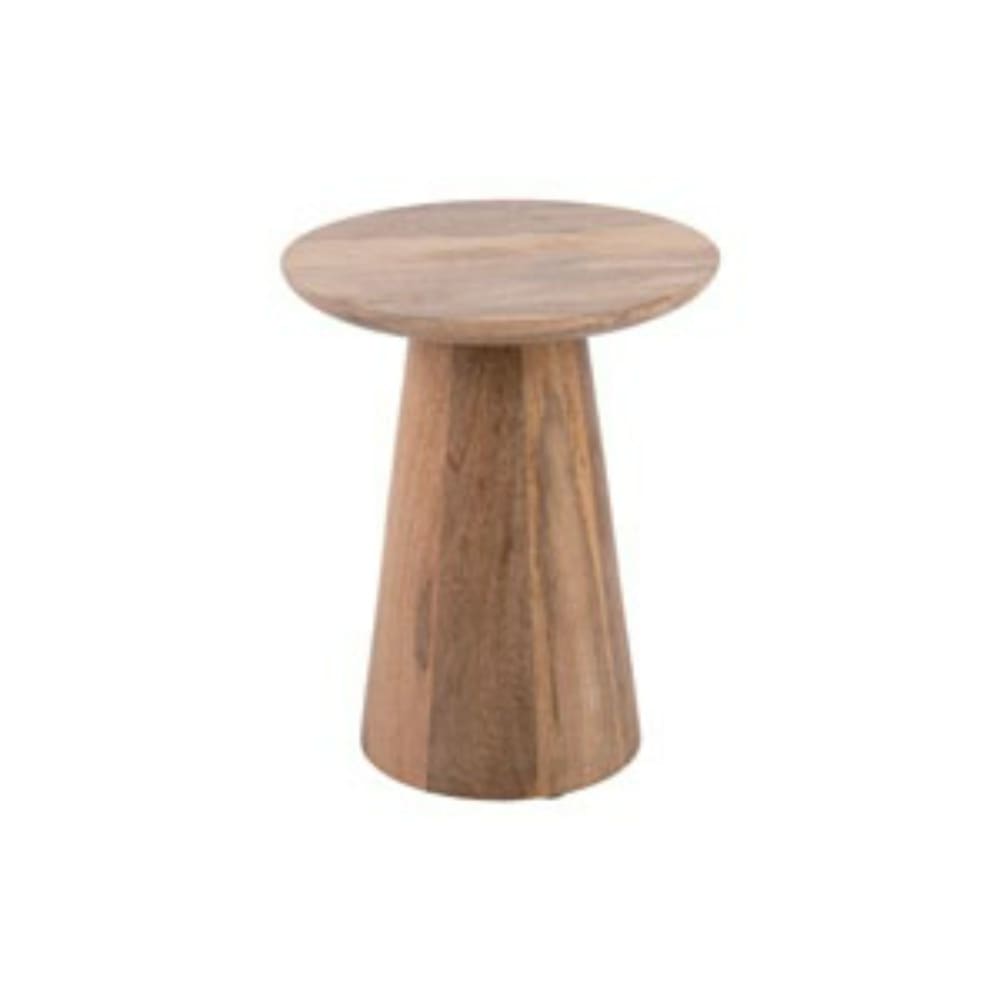 Leitmotiv Table d'appoint fer naturel ø40cm style contemporain Marron Aluminium - 30x38x30cm
