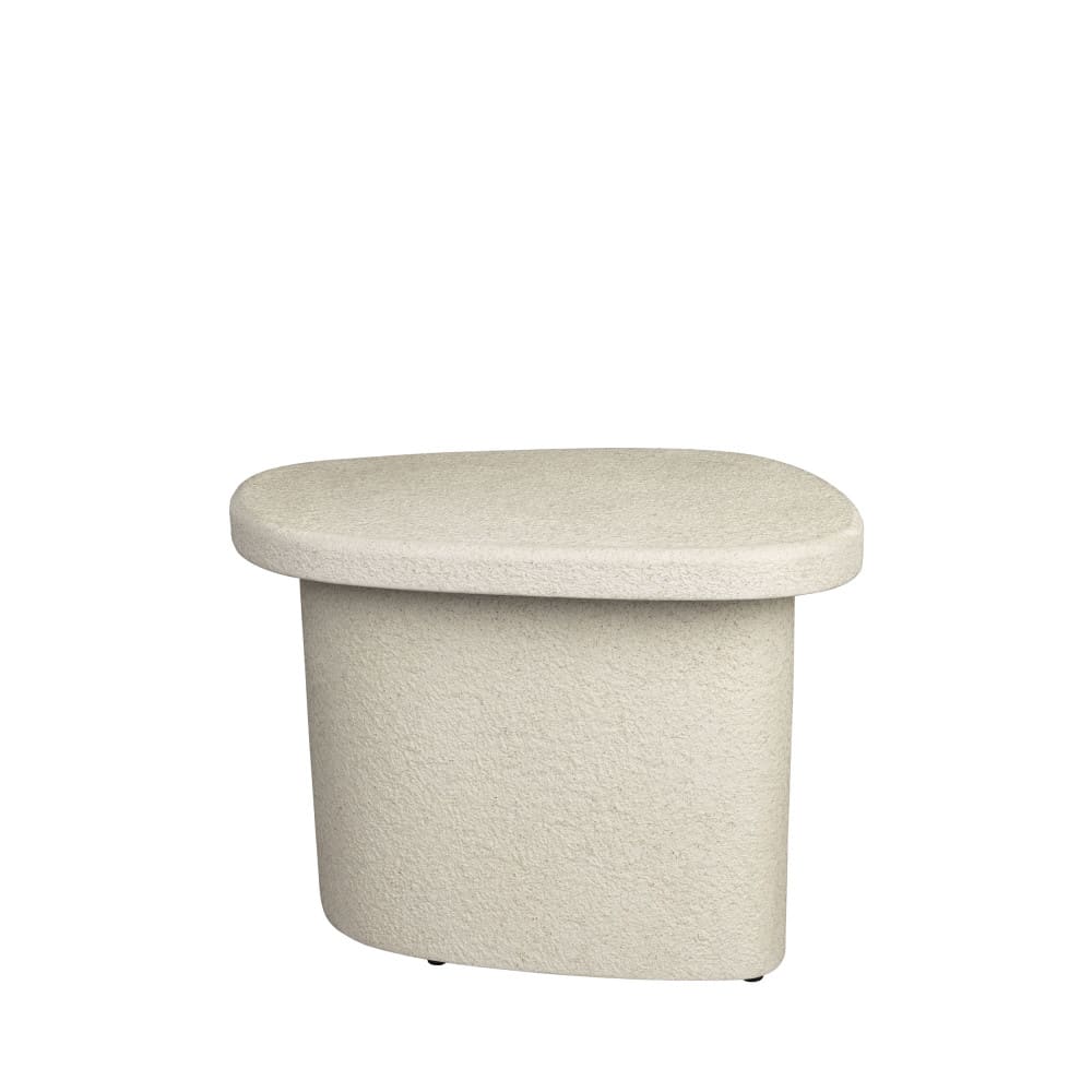 Table d'appoint organique en marbre recyclé h41cm - écru Table d'appoint organique en marbre recyclé h41cm - écru