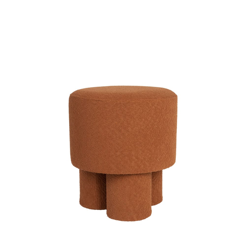 tabouret rond en tissu