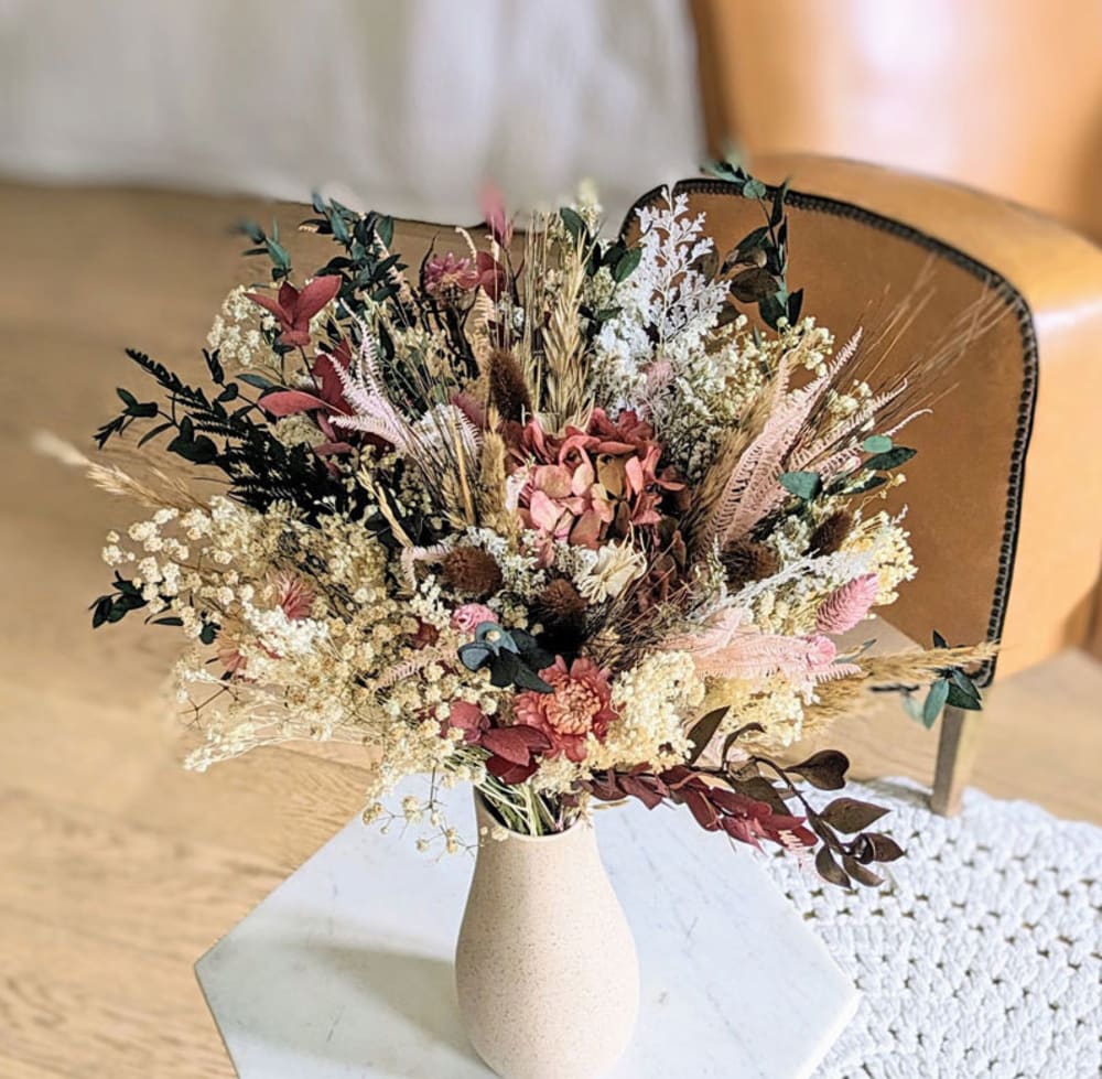 Bouquet de fleurs séchées