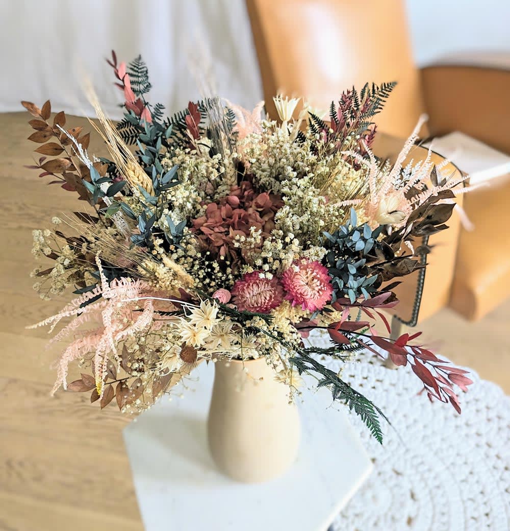bouquet de fleurs séchées