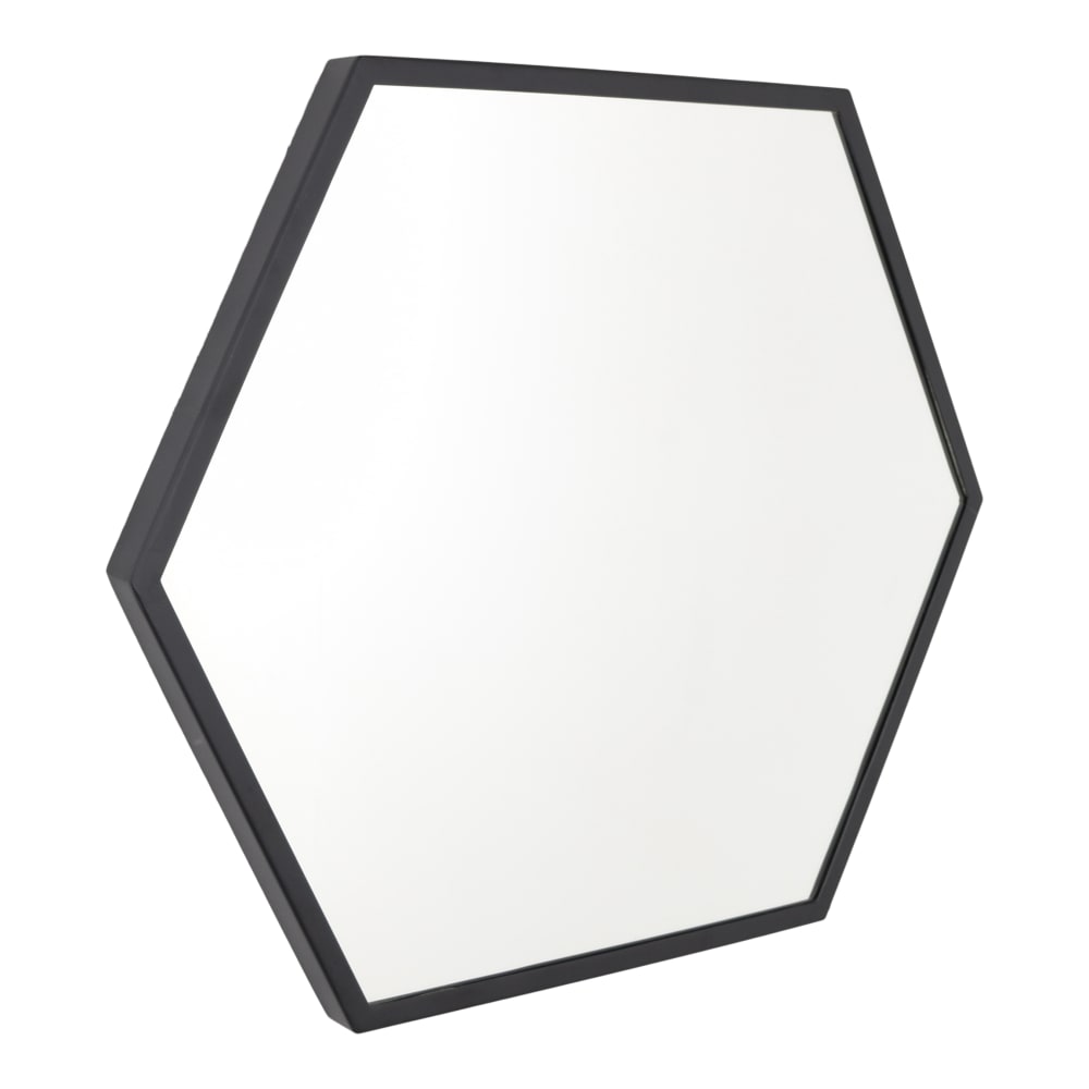 LOFT42 Wandspiegel aus Metall, 50x58x4 cm, Schwarz Schwarz Metall