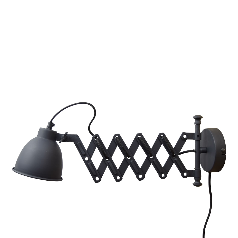 Urban interiors Wandleuchte aus Metall, 20x12x32 cm, Schwarz Schwarz Metall