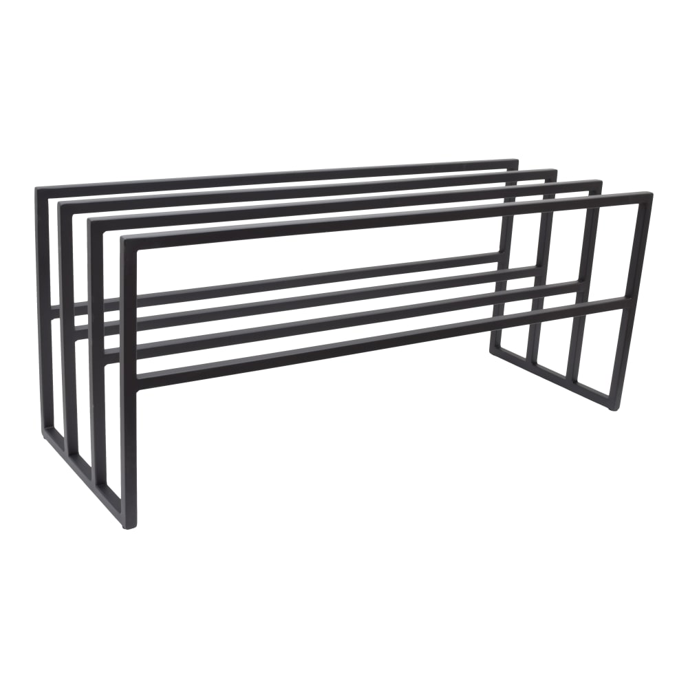 LOFT42 Schuhregal aus Metall, 25x80x30 cm, Schwarz style industrial Schwarz Metall