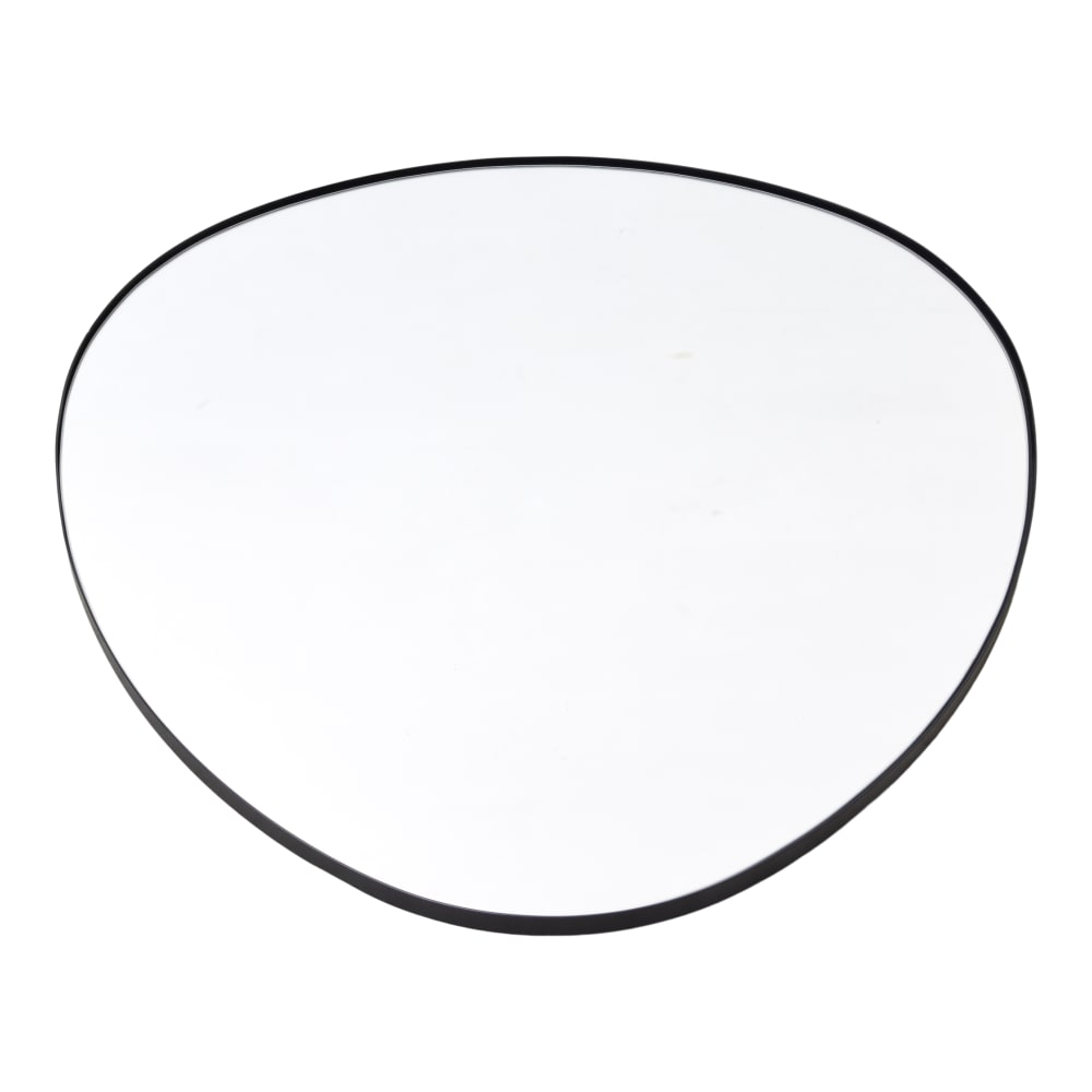 Fragix Wandspiegel aus Metall, 60x60x4 cm, Schwarz Schwarz Metall