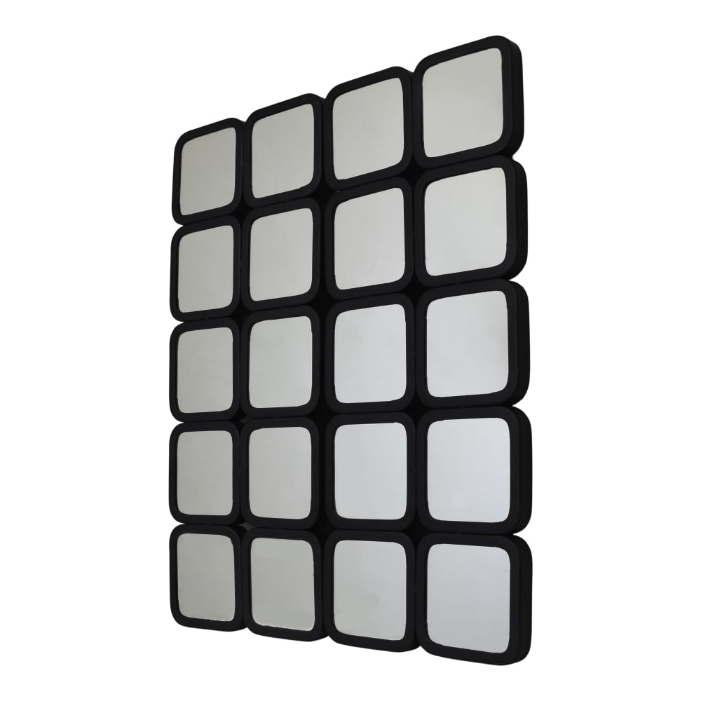 LOFT42 Spiegel aus Metall, 100x80x4 cm, Schwarz Schwarz Metall