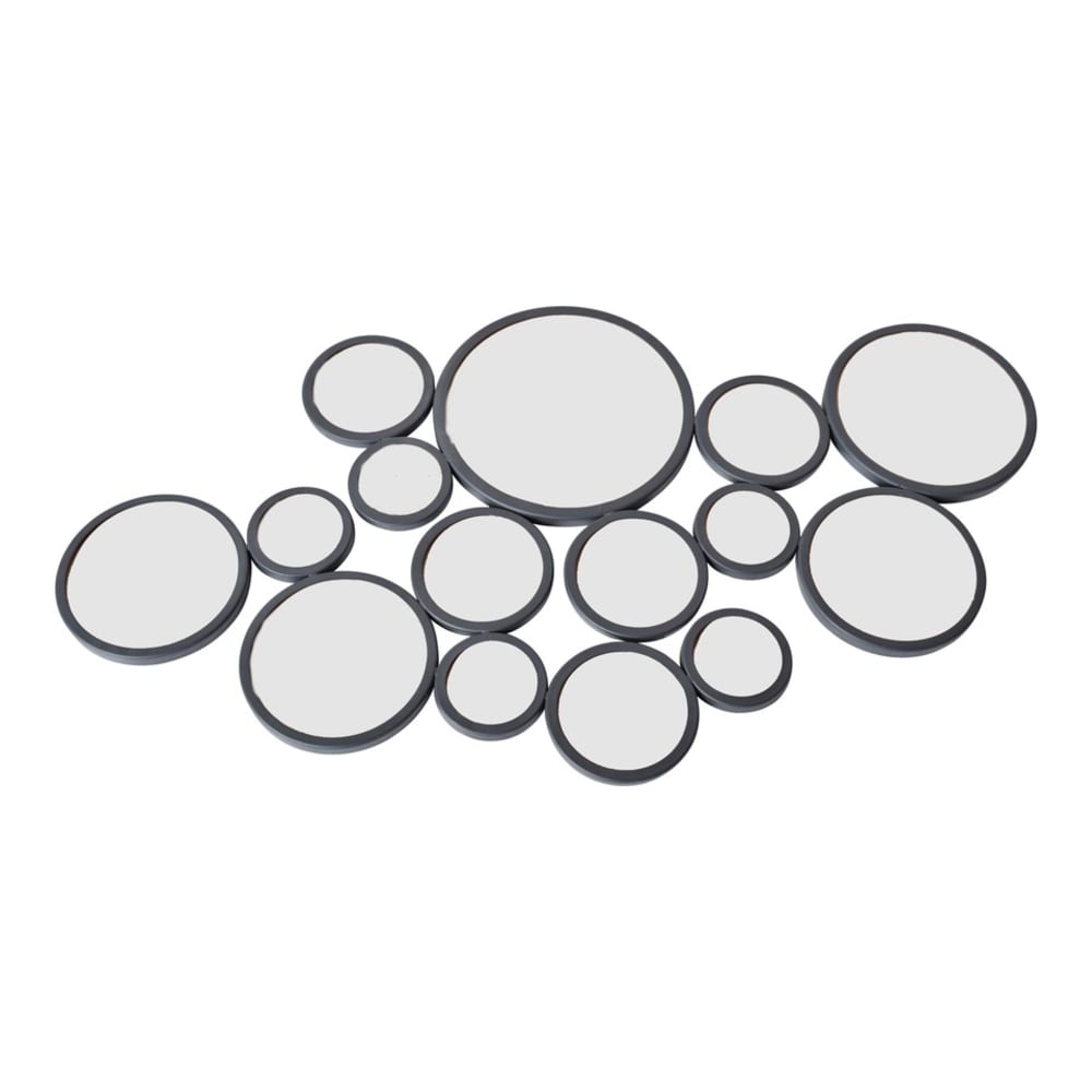 LOFT42 Multi-Spiegel aus Metall, 62x115x4 cm, Schwarz Schwarz Metall