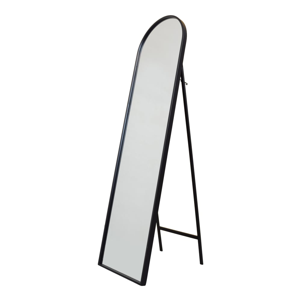 Fragix Ganzkörperspiegel aus Metall, 150x40x4 cm, Schwarz Schwarz Metall