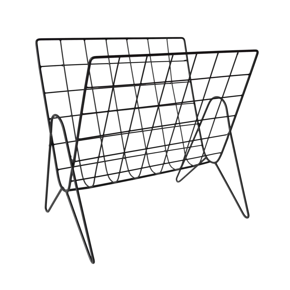 LOFT42 Zeitschriftenständer aus Metall, 38x39x26 cm, Schwarz style industrial Schwarz Metall
