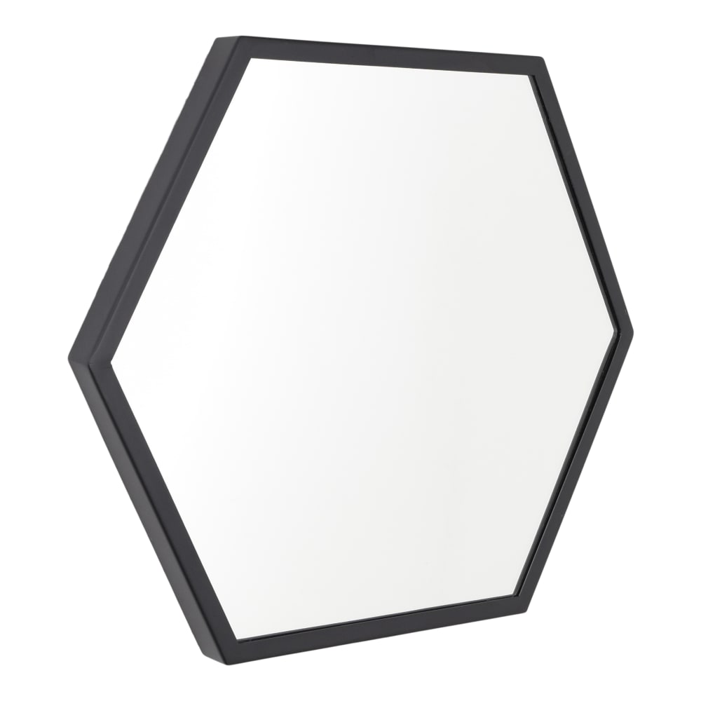LOFT42 Wandspiegel aus Metall, 41x46x4 cm, Schwarz Schwarz Metall
