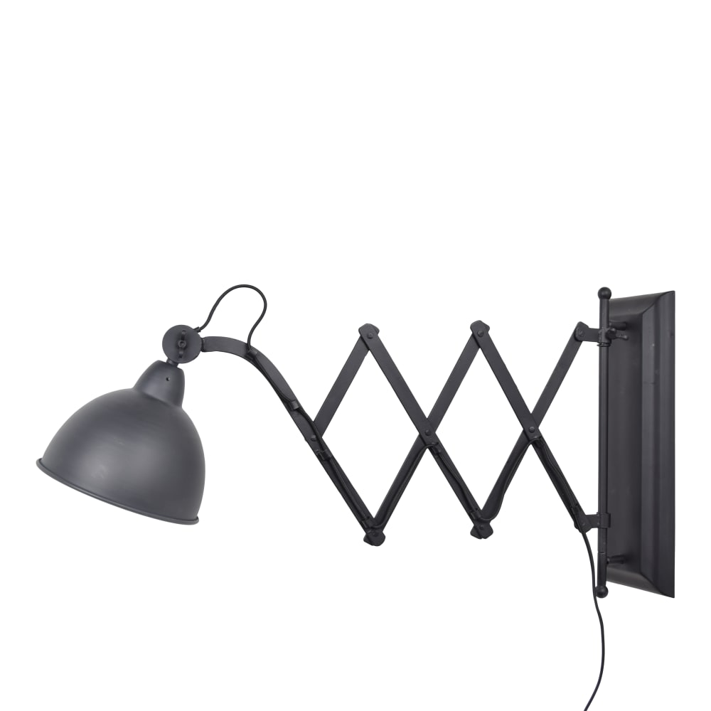 Urban interiors Wandleuchte aus Metall, 40x70x20 cm, Schwarz Schwarz Metall