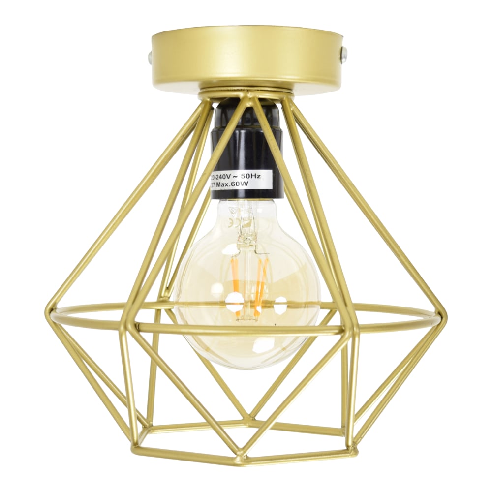Urban interiors Deckenleuchte aus Metall, 19x22x22 cm, Gold Gold Metall