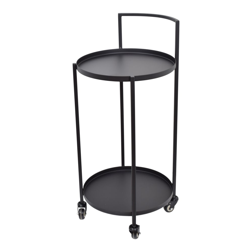 LOFT42 Servierwagen aus Metall, 86x42x39 cm, Schwarz Schwarz Metall