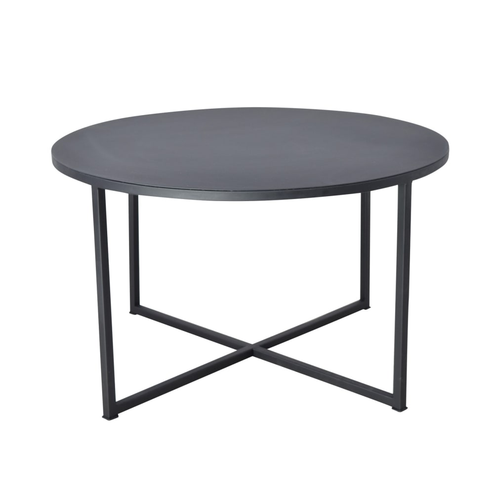 LOFT42 Couchtisch aus Metall, 36x60x60 cm, Schwarz Schwarz Metall