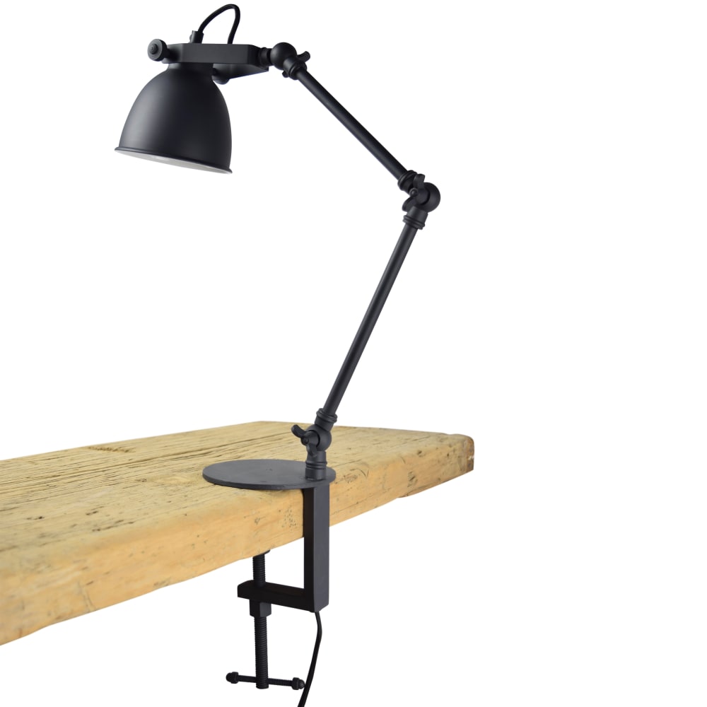 Urban interiors Klemmlampe aus Metall, 50x12x19 cm, Schwarz Schwarz Metall