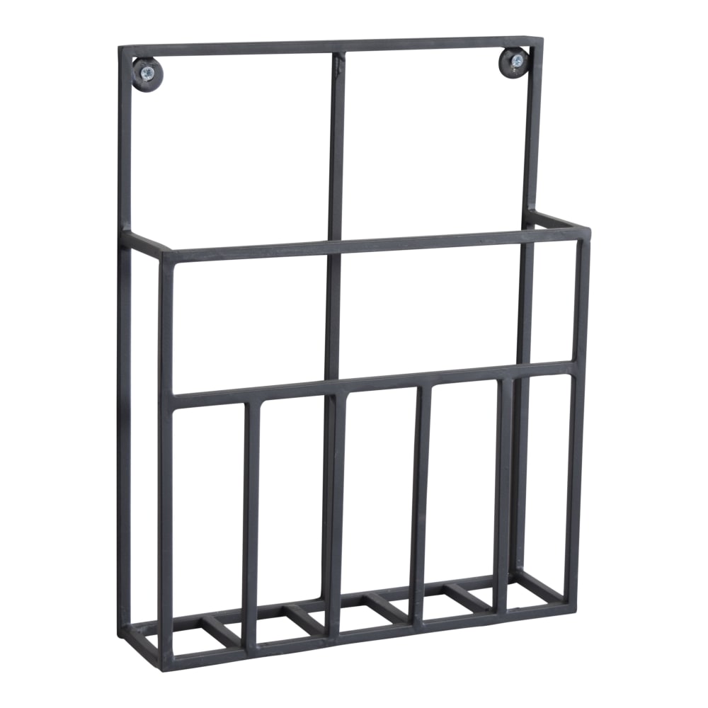 LOFT42 Zeitungsständer aus Metall, 31x24x7 cm, Schwarz style industrial Schwarz Metall
