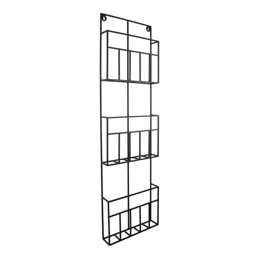 LOFT42 Zeitschriftenständer aus Metall, 105x30x10 cm, Schwarz style industrial Schwarz Metall