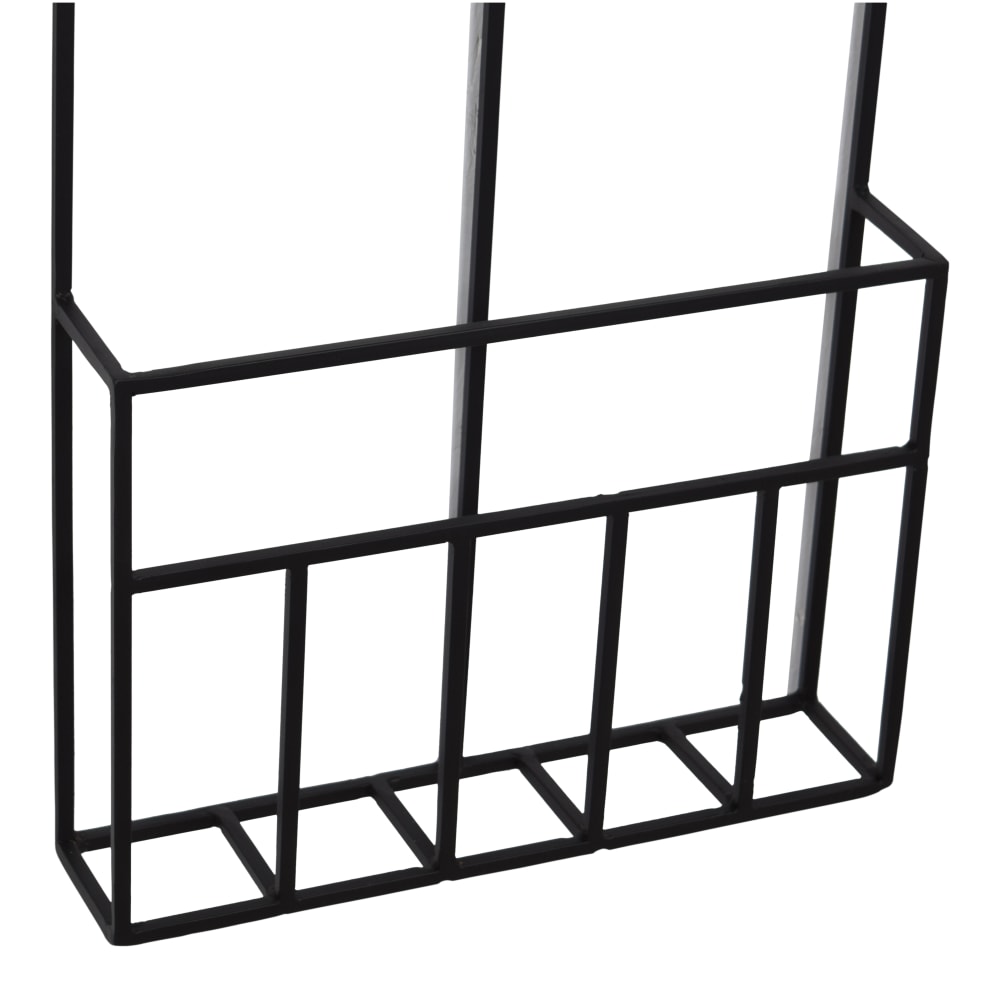Zeitschriftenständer aus Metall, 105x30x10 cm, Schwarz - Maisons