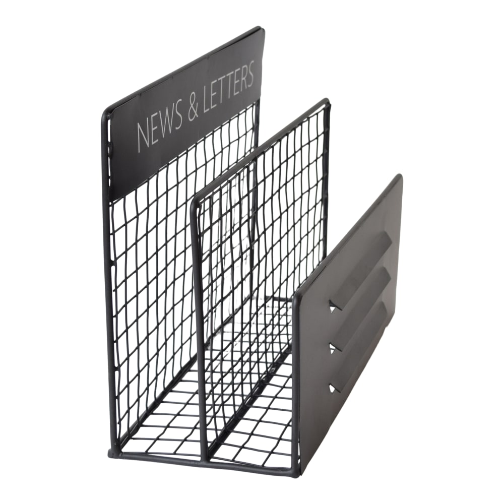 Briefständer aus Metall, 20x27x11 cm, Schwarz - Maisons Du Monde
