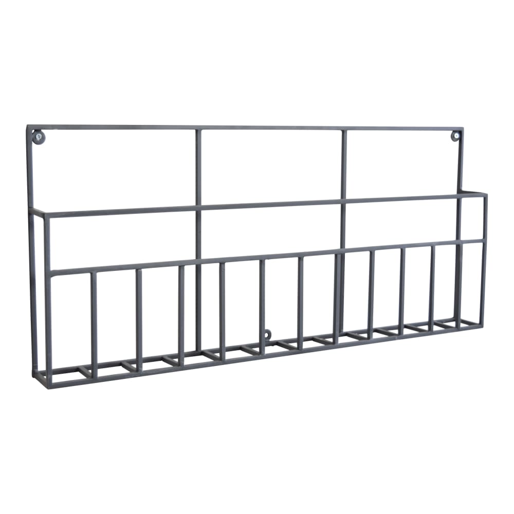 LOFT42 Zeitungsständer aus Metall, 31x70x7 cm, Schwarz style industrial Schwarz Metall