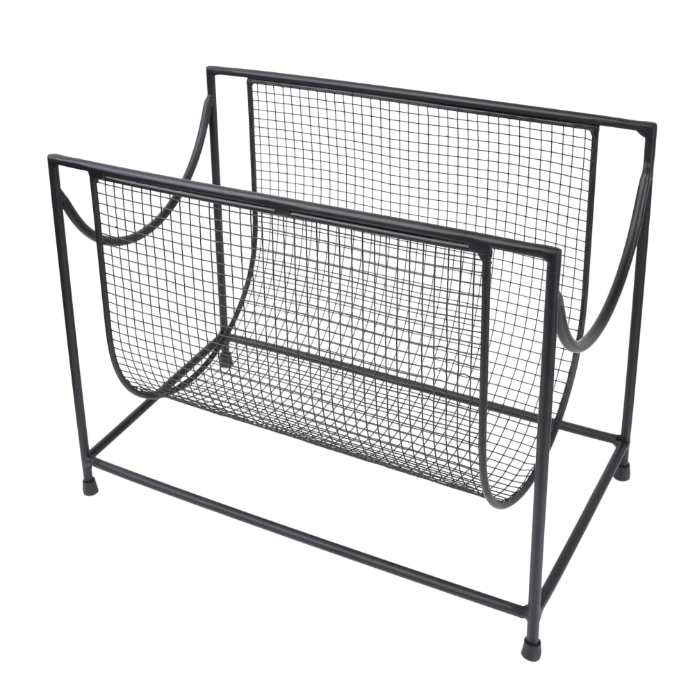 LOFT42 Zeitschriftenständer aus Metall, 30x22x37 cm, Schwarz style industrial Schwarz Metall