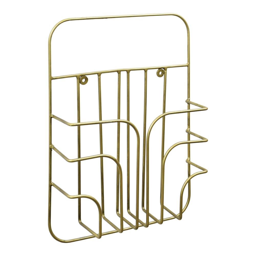 LOFT42 Zeitungsständer aus Metall, 38x28x8 cm, Messing style industrial Gold Metall